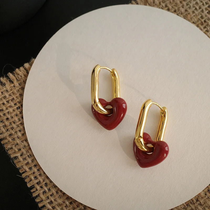 Boucles d'oreilles Cœur Élégant
