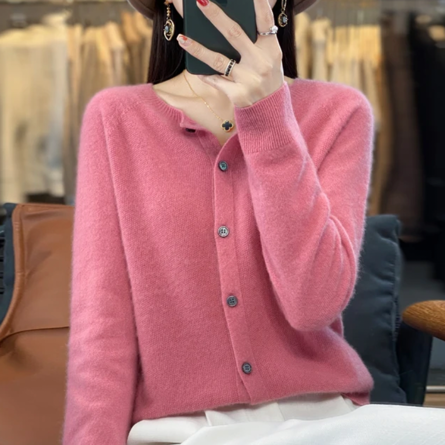 Angelica – Cardigan doux à boutons