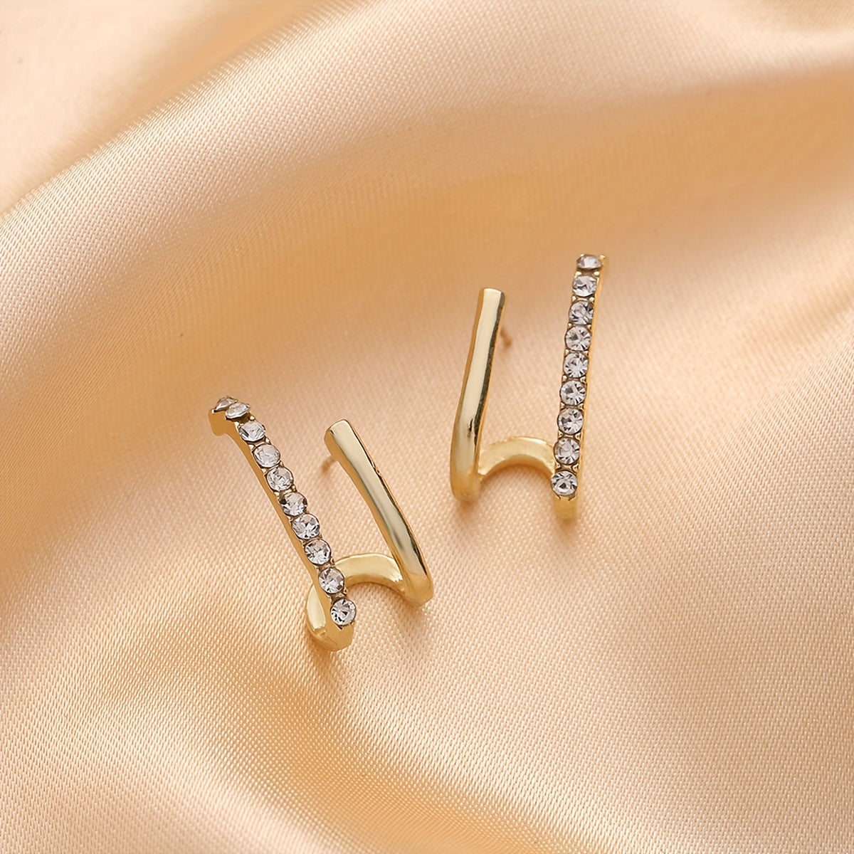 Boucles d’oreilles strass minimalistes