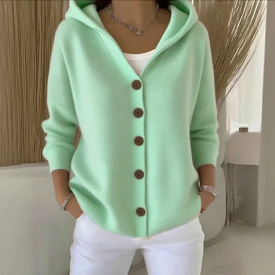 Nylah – Gilet à capuche avec boutons”