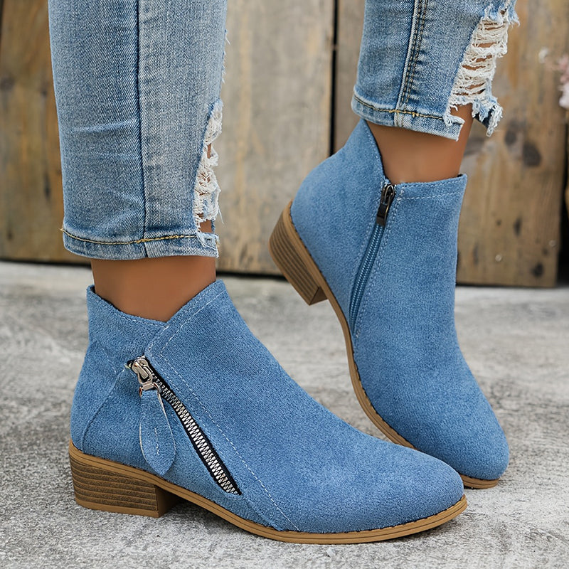 Ivonne | Bottines décontractées avec fermeture éclair latérale