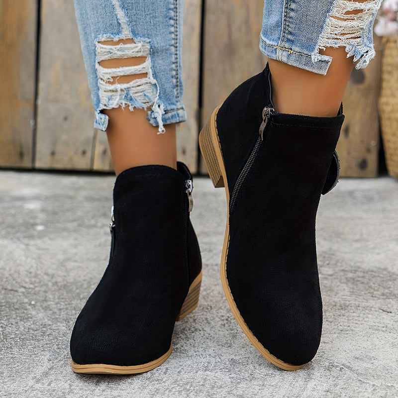Ivonne | Bottines décontractées avec fermeture éclair latérale