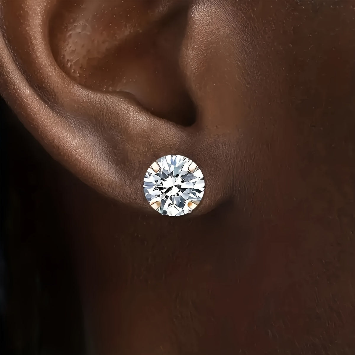 Boucles d’oreilles torsadées zircon