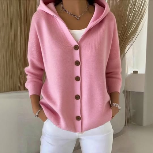 Nylah – Gilet à capuche avec boutons”