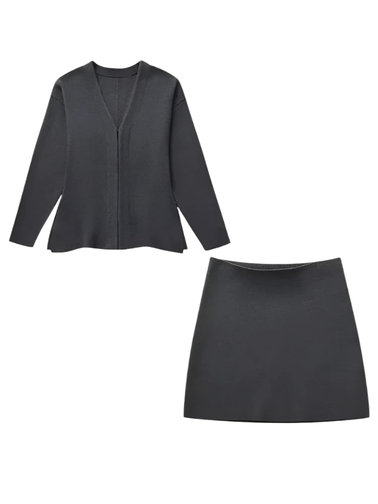 Ensemble tricot mini-jupe