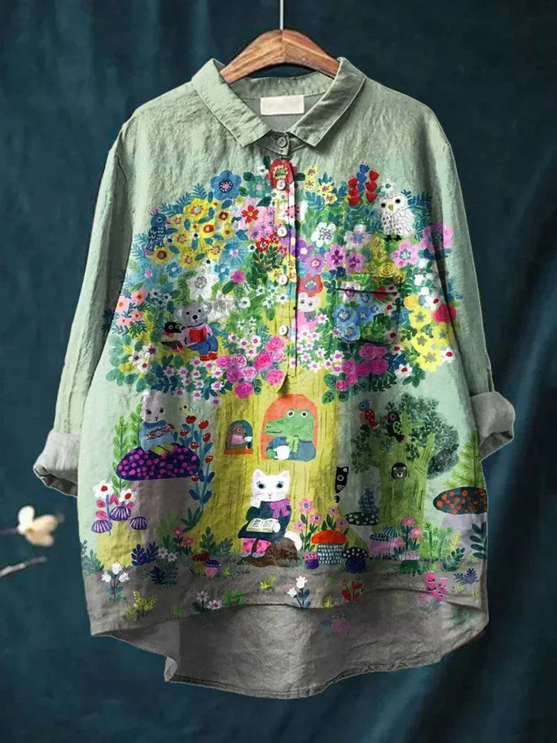 Amélie | Chemise légère aux motifs colorés