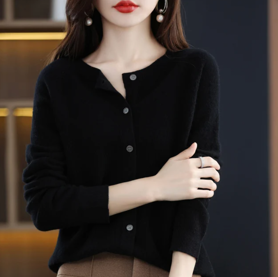 Angelica – Cardigan doux à boutons