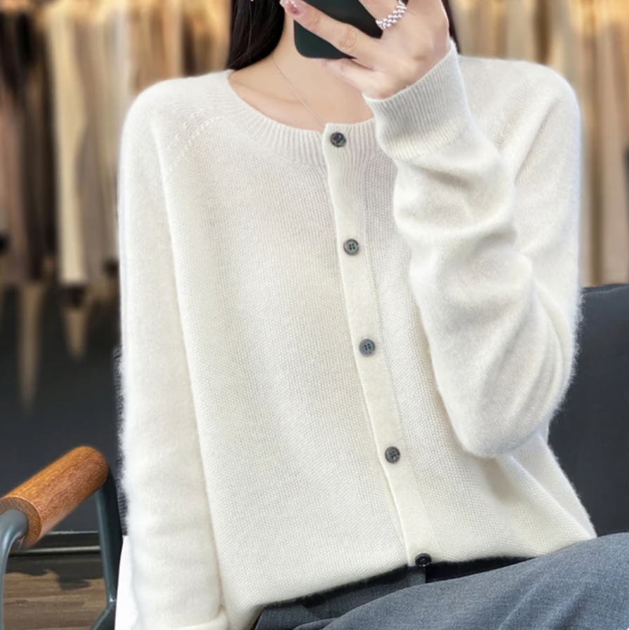 Angelica – Cardigan doux à boutons