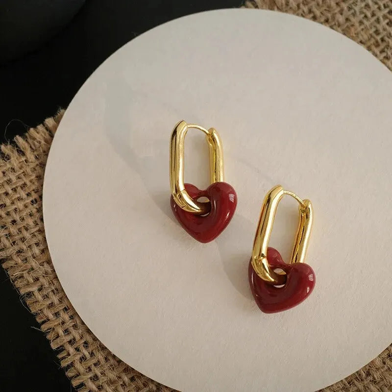 Boucles d'oreilles Cœur Élégant