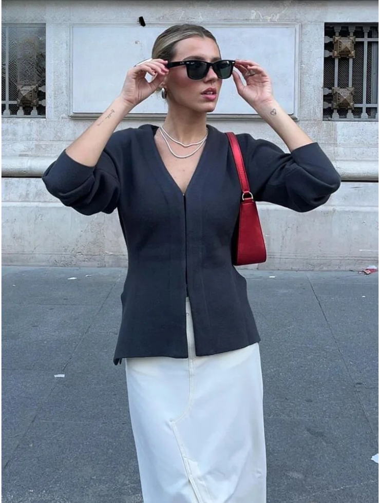 Ensemble tricot mini-jupe