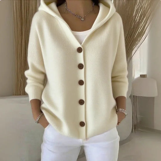 Nylah – Gilet à capuche avec boutons”