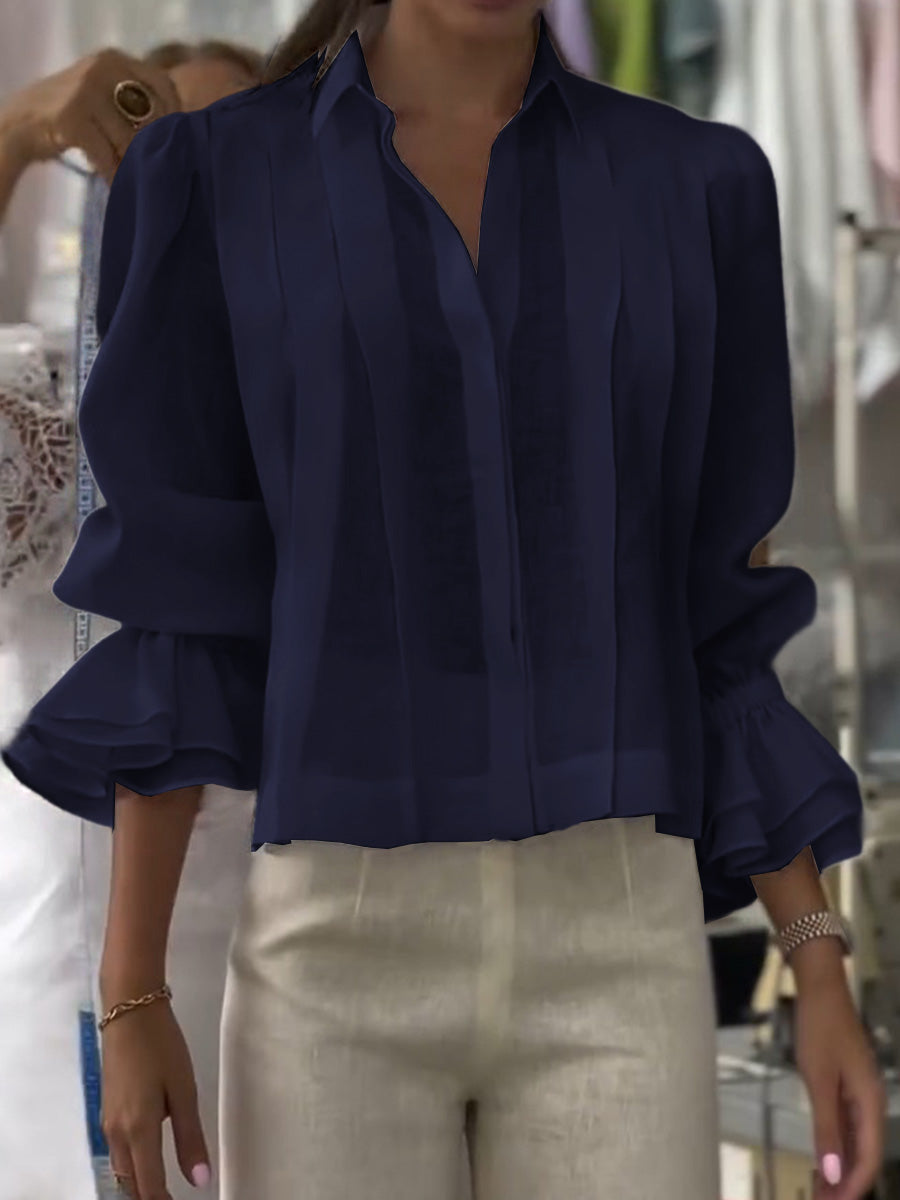 Madeleine | Blouse en coton avec plis flatteurs
