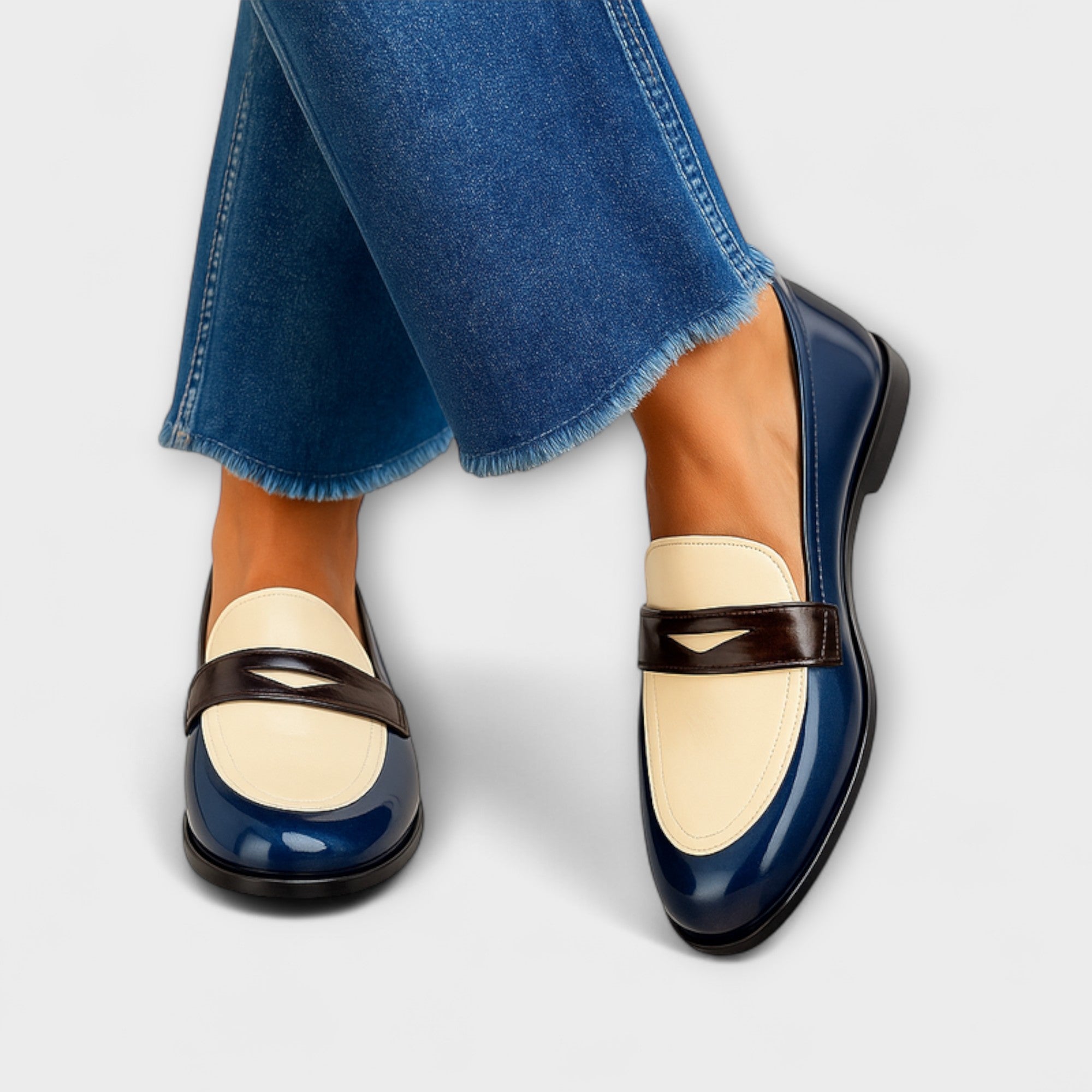 Claudia - Mocassins contrastés