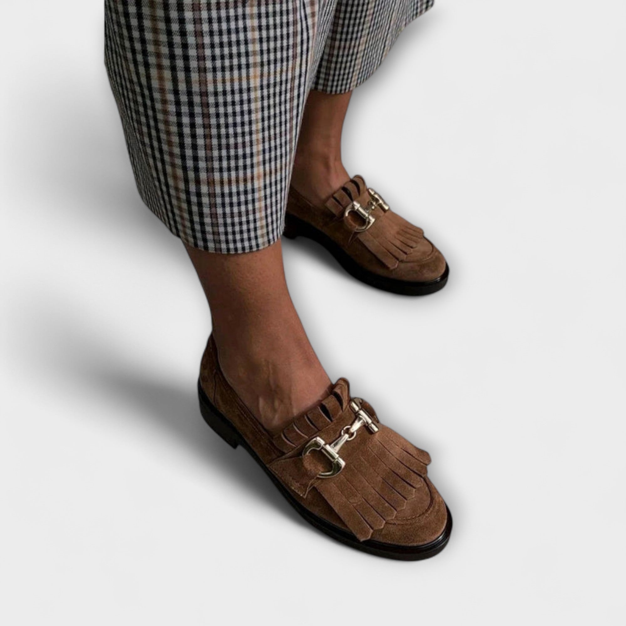 Fleur – Mocassin marron à bout rond