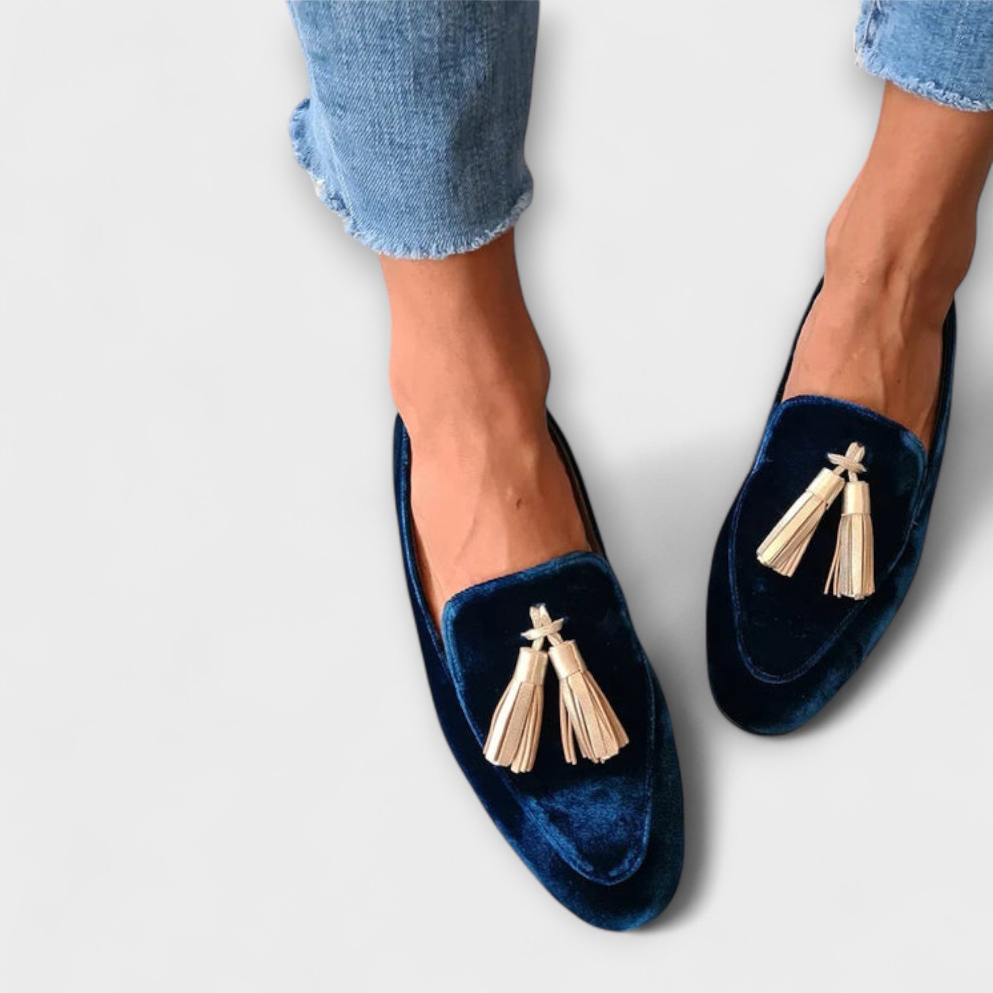 Quinnlyn – Mocassins à pompons d'inspiration vintage